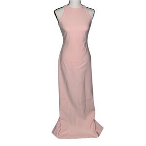 Elizabeth and James Blush Orley Open Back Formal Maxi Cut Out Dress Size 4